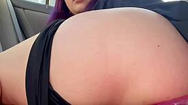 Public Teen Feet JOI Anal Dildo Car