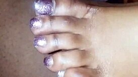 toes teasing that hard dick relentlessly