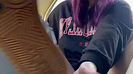 Public Teen Feet JOI Anal Dildo Car