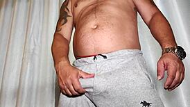 Brazilian Pornstar With Huge Cock Stroking And Cumming In Solo Masturbation Scene