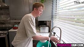 Stepmom Taking Care Of Horny Stepson's Boner!