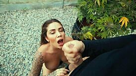 Sara Blonde's outdoor blowjob story