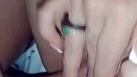 Skinny Colombian latina masturbates intensely.