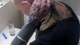 watch vilja transform into a hairless fucktoy by shaving head and pussy