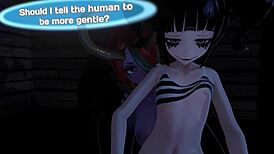 monster girl island prologue halloween especial en espa�ol mujer elfa satando una buena polla con su hermana neko y chica slimer me domina