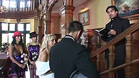 Dirty milfs in anal sex orgy gangbang