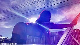 curvy seductive ms red x performs a teasing show