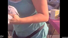 Hidden Cam Catches Downblouse Tease Action!