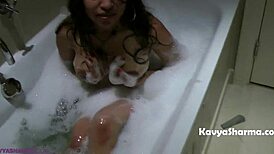 Indian Housewife Takes a Relaxing Shower