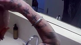 watch vilja transform into a hairless fucktoy by shaving head and pussy