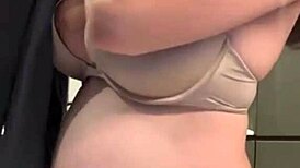 My Milky Stepmom Licks Her Nipples and Gets a Pussy Massage!