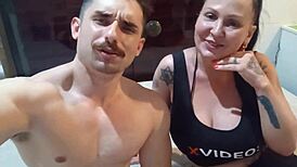 random roll with saymon fitness leads to outdoor anal creampie in car