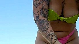 Guys stare at me on beach