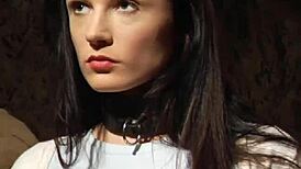 Bound Lesbian Slave Penetrated Doggystyle by Massive Black Strapon Mistress