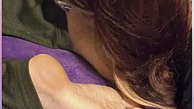 Sucking and licking my feet in intense fetish session