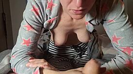 hey, check out this sloppy dick sucking with cum swallow