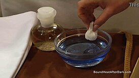 horny blonde dom lesbian madame undressing tight lesbian slaves