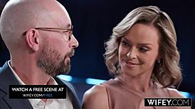 Does serenity cox get huge creampie in threesome?