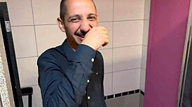 Milf Gets Assfucked and Anal Creampied in Brazilian Bar with Panties Hanging