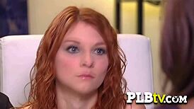 Do multiple hands touch her petite body?