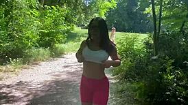 Two Italian TikTokers get slutty in the park with Sara Diamante
