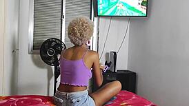 The muscular bodybuilder toys with the hairy ass, moaning deeply.