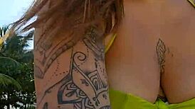 Guys stare at me on beach