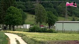 Hey, Check Out This Deutsche Hausfrau Swallowing Outdoors By The Car 😏