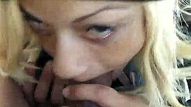 Talking To My Man While I Suck On My Side Nigga In The Car With Deepthroat And Handjob