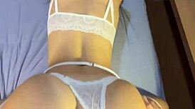 Big ass college girl wants doggy fuck with finger in ass