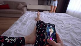 She begs for creampie, pulls off condom for intense fucking