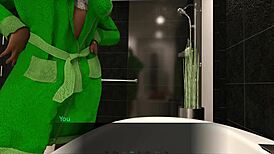 exploring a playful doll house setup with imaginative toys