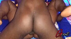 Girlfriend screams as monster cock rips clothes for tight missionary orgasm.