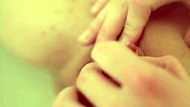 sweety loreen bathes and fingers her wet pussy in bathroom