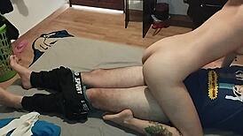 tanned colombian babe gets doggy fucked by big white cock 😈