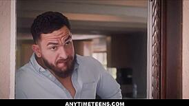 tiny asian teen pays debt with freeuse sex to peter green