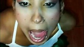 Rossy Ebony Decides To Try Sexy Clothes Ends Up Fucking Completely In Red!