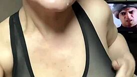 Sexy milf caresses her holes!