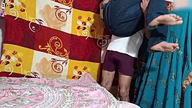 indian bride gives beautiful blowjob in ranch wedding