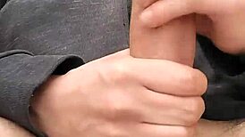 masturbating huge loaded cock outdoors with cumshot emoji 😈