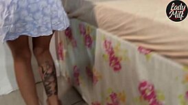 my neighbor took advantage of me being alone to surprise me subtitled in english