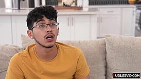 Milf going to devour stepdaughter's boyfriend's cock