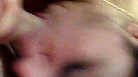 Girlfriend sucking boyfriend's cock in sexy blowjob.