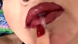 Sexy milf caresses her holes!