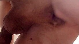 My prolapse leaks natural lubricant while I squirm from intense anal stretching!