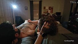 liza, bbw with tattoos, makes andy cum huge load sensually