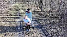 feeling the thrill of outdoor fucking while a drone captures our milf wife's curvy body in public