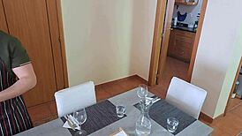 Chubby white dude seduces and fucks latina mom