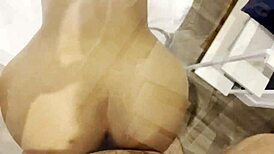 Surprised by Girlfriend's Big Ass Riding My Huge Cock Instantly