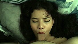 sensual blowjob and quick handjob from beautiful latina teen